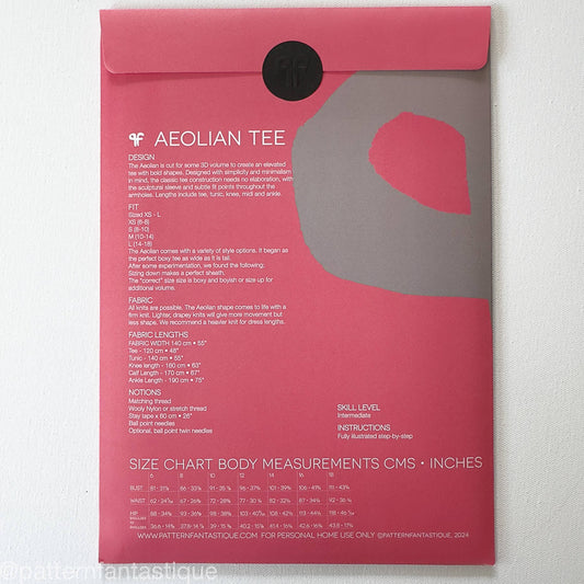 Aeolian Tee Shirt, Dress - Paper Sewing Pattern 