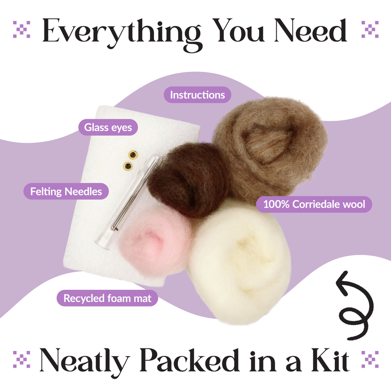 Baby Bunny - Needle Felting Craft Kit