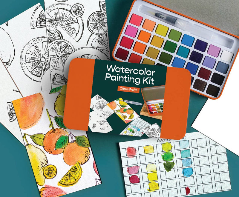 Citrus Fruits Watercolour Painting Kit