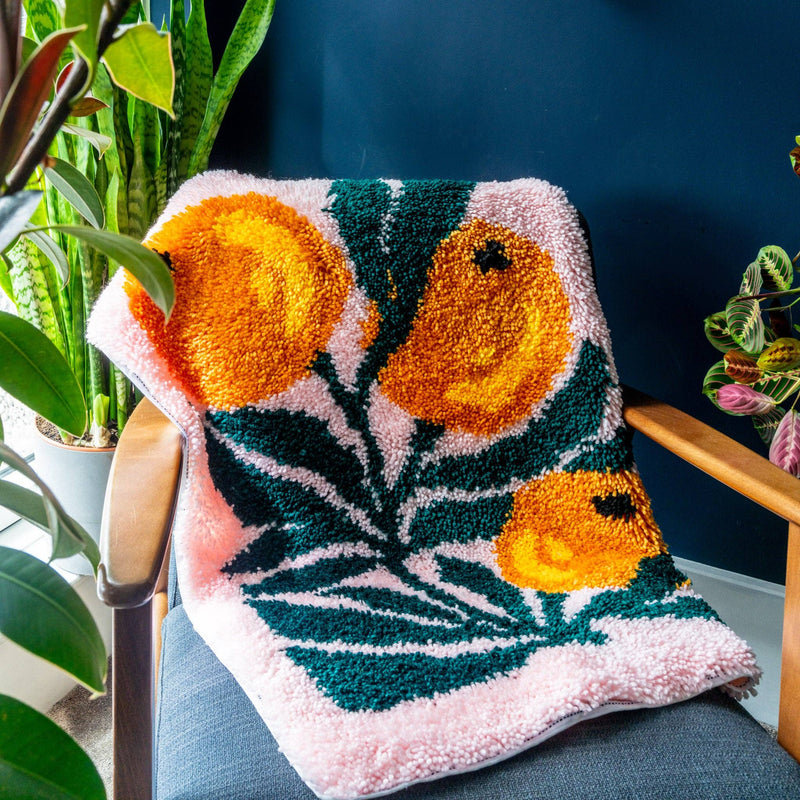 A Bounty of Oranges Latch Hook Rug Kit