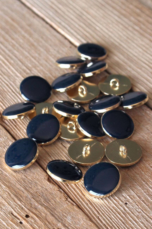 Navy Blue Chic Button by Eglantine et Zoé