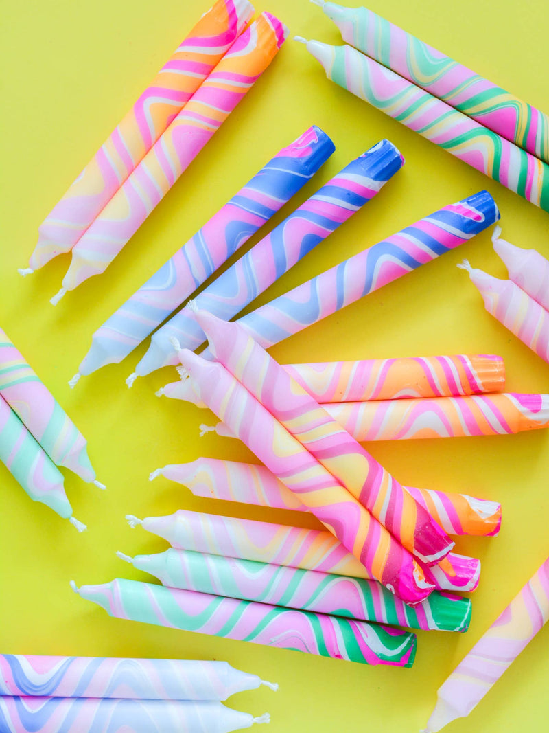 Summer Marble Neon Candles Mix by Nordtrice