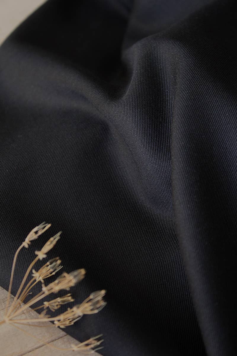 Viscose Twill in Black Licorice by Eglantine et Zoé