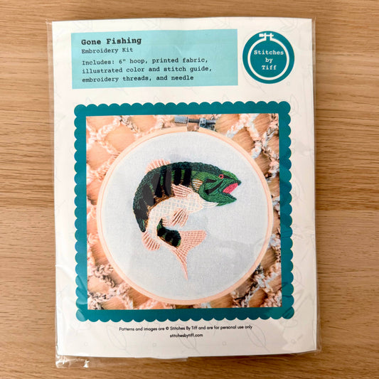 Gone Fishing Craft DIY Embroidery Kit