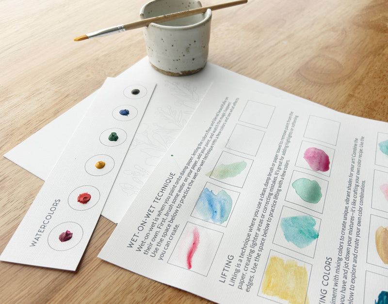 All-In-One Watercolour Kit - Ranunculus Blooms