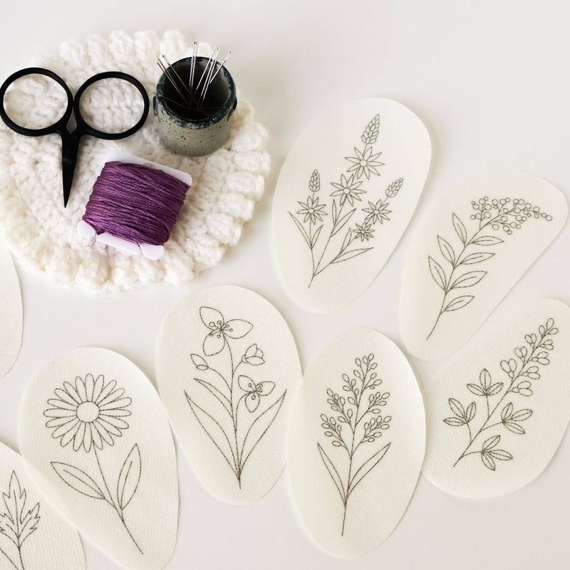 Prairie Flowers Stick and Stitch Embroidery Patterns
