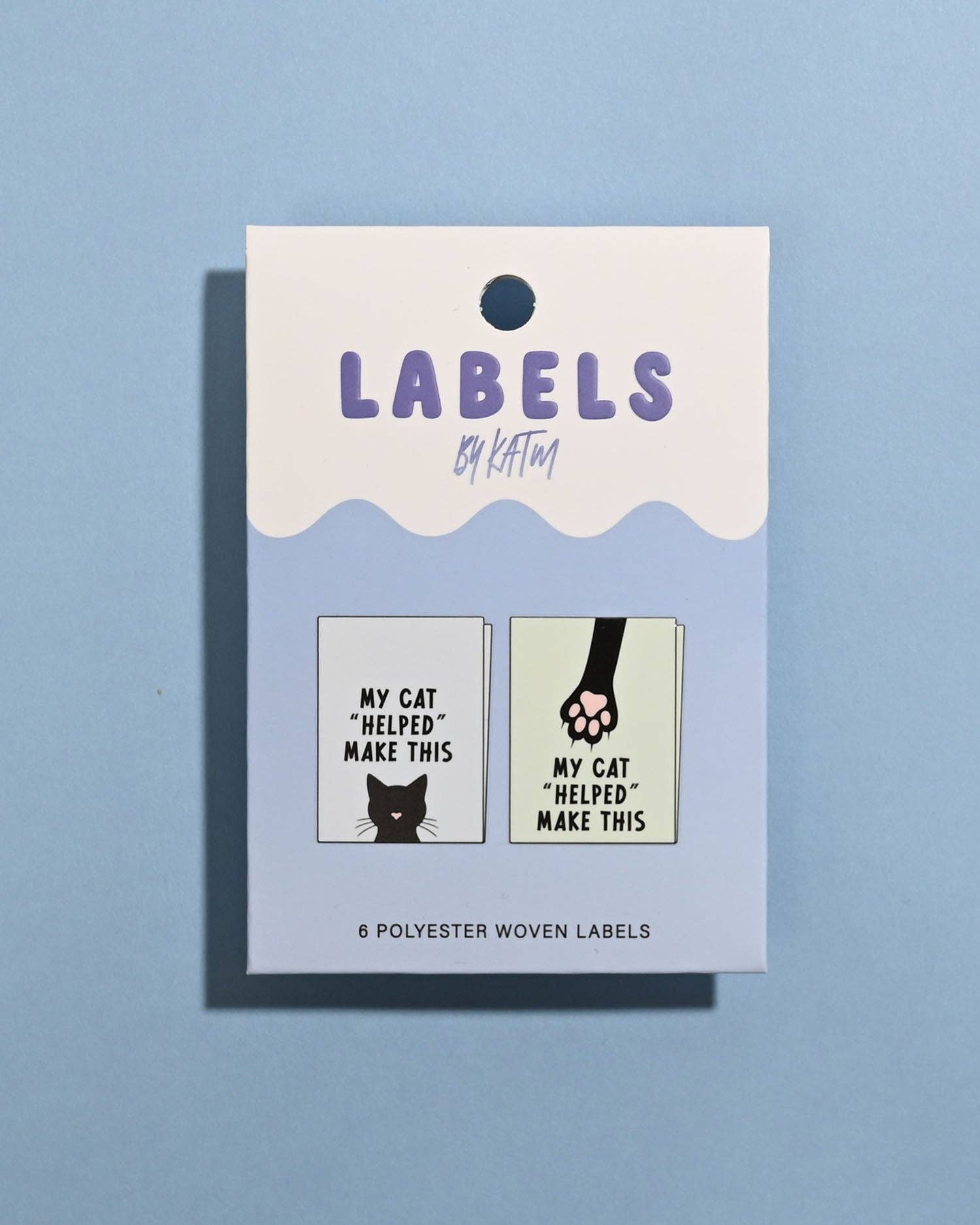 My Cat "Helped" Make This Woven Labels