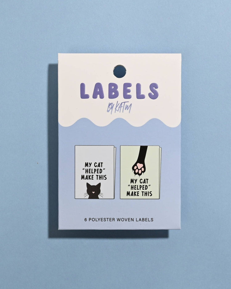 My Cat "Helped" Make This Woven Labels