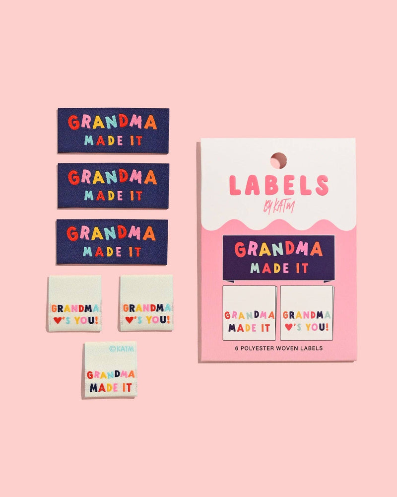 Grandma Made It/Grandma Loves You! Woven Labels | Case of 6 Units