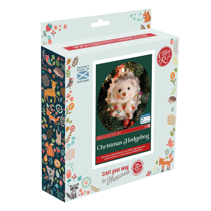 Christmas Hedgehog - Needle Felting Kit