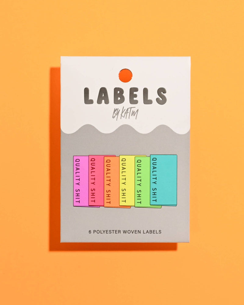 Quality Shit Woven Labels (Neon)