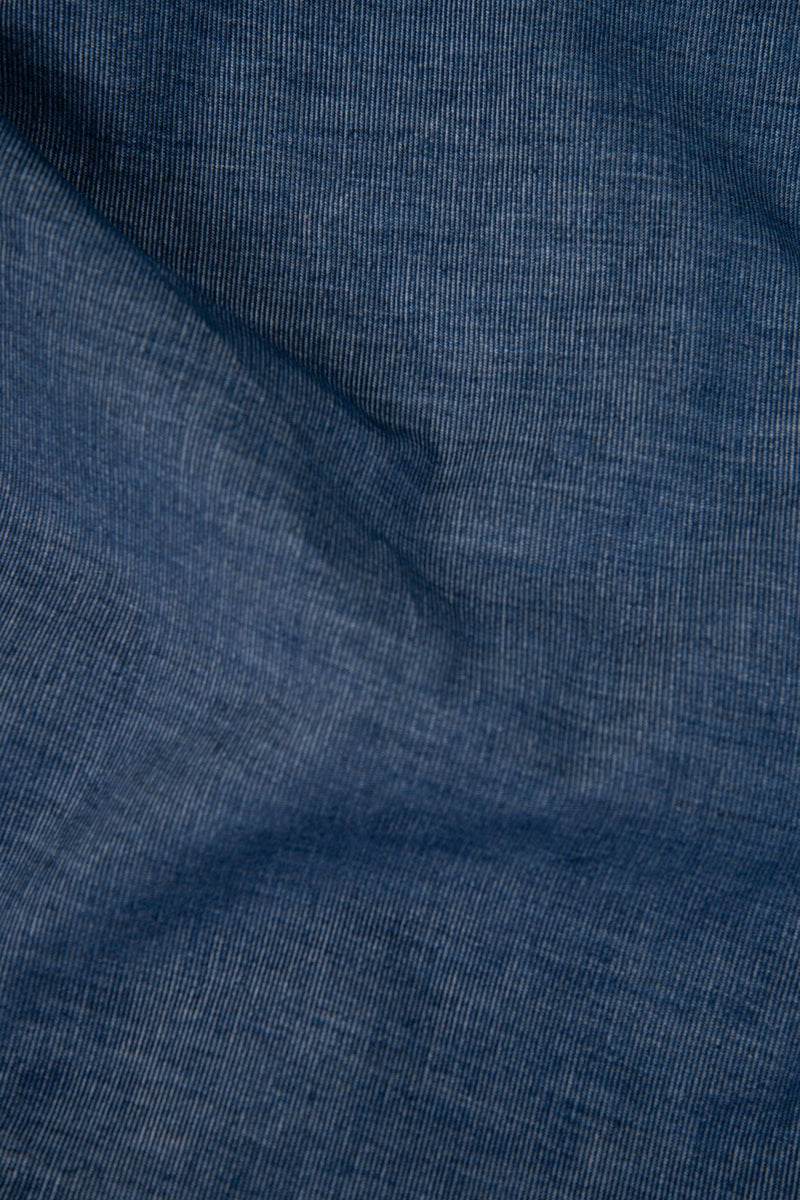 Vintage Blue Woven Velvet