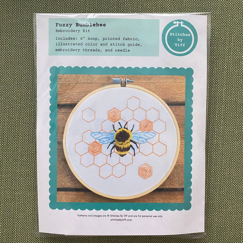 Fuzzy Bumblebee Craft DIY Embroidery Kit