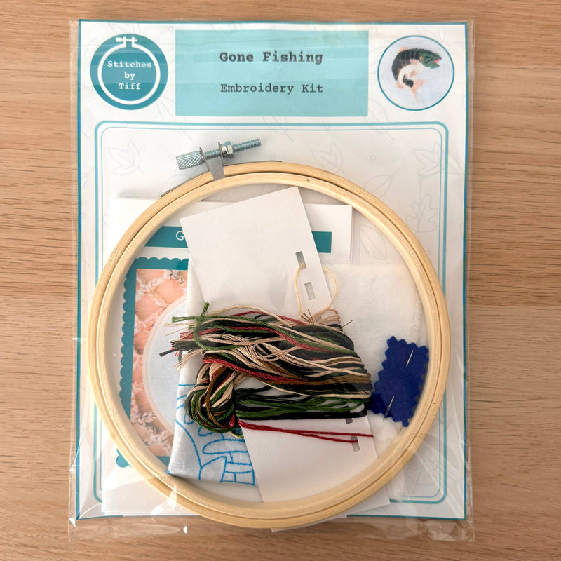 Gone Fishing Craft DIY Embroidery Kit