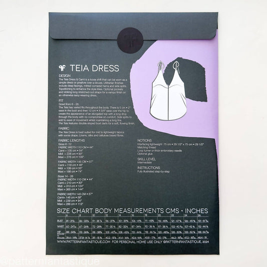 Teia Dress and Cami - Printed Sewing Pattern