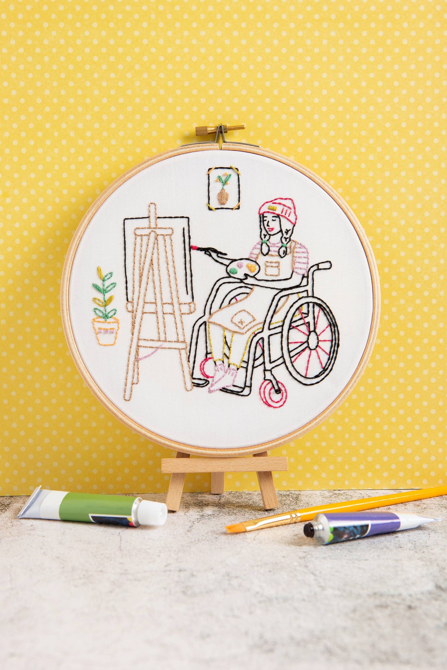 Painting Embroidery Kit (Create) | Complete Craft Kit by Hawthorn Handmade