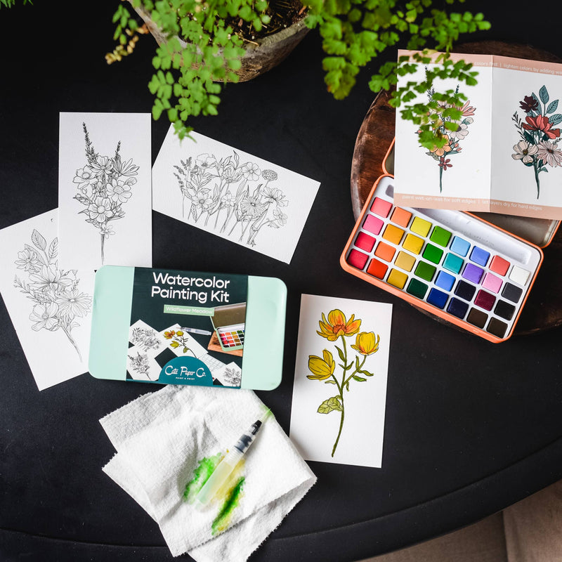 Wildflower Meadow Watercolour Painting Kit