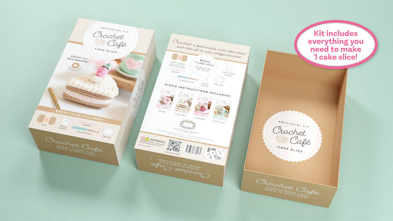 Crochet Café Amigurumi Kit - Cake Slice