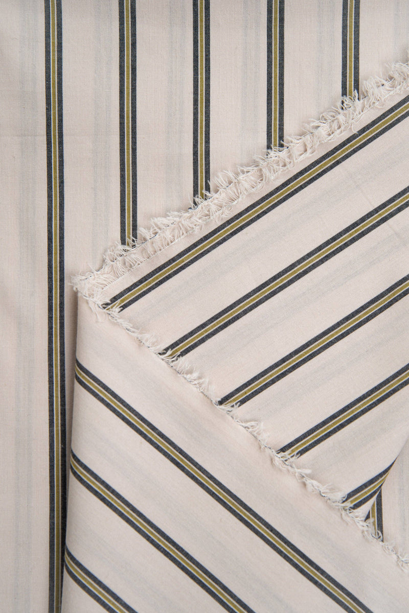 "Weave Line Milky Clay" Fabric