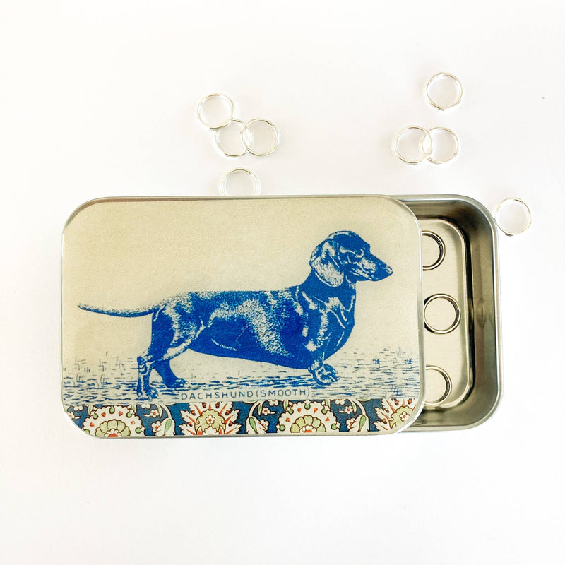 Dachshund notions tin