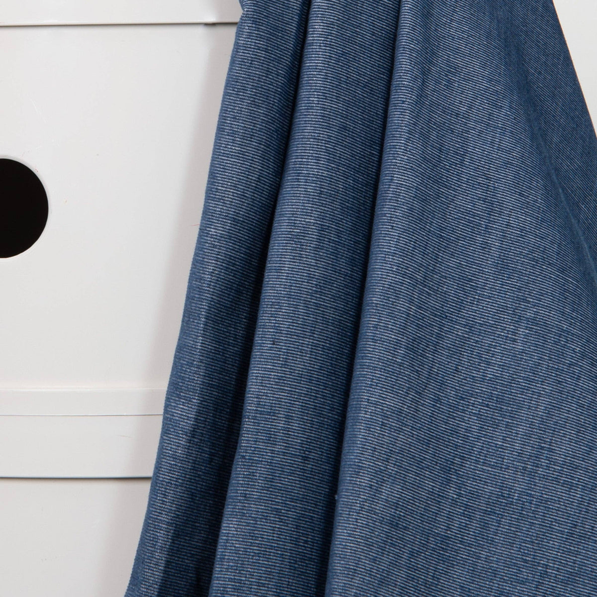 Vintage Blue Woven Velvet