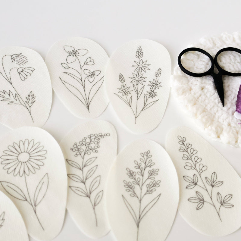 Prairie Flowers Stick and Stitch Embroidery Patterns