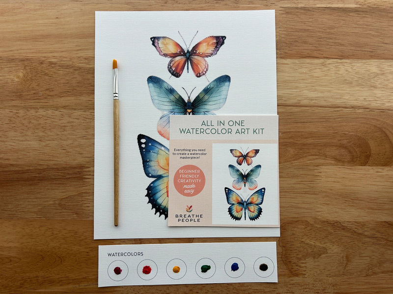 All-In-One Beginner Watercolour Kit - Butterflies