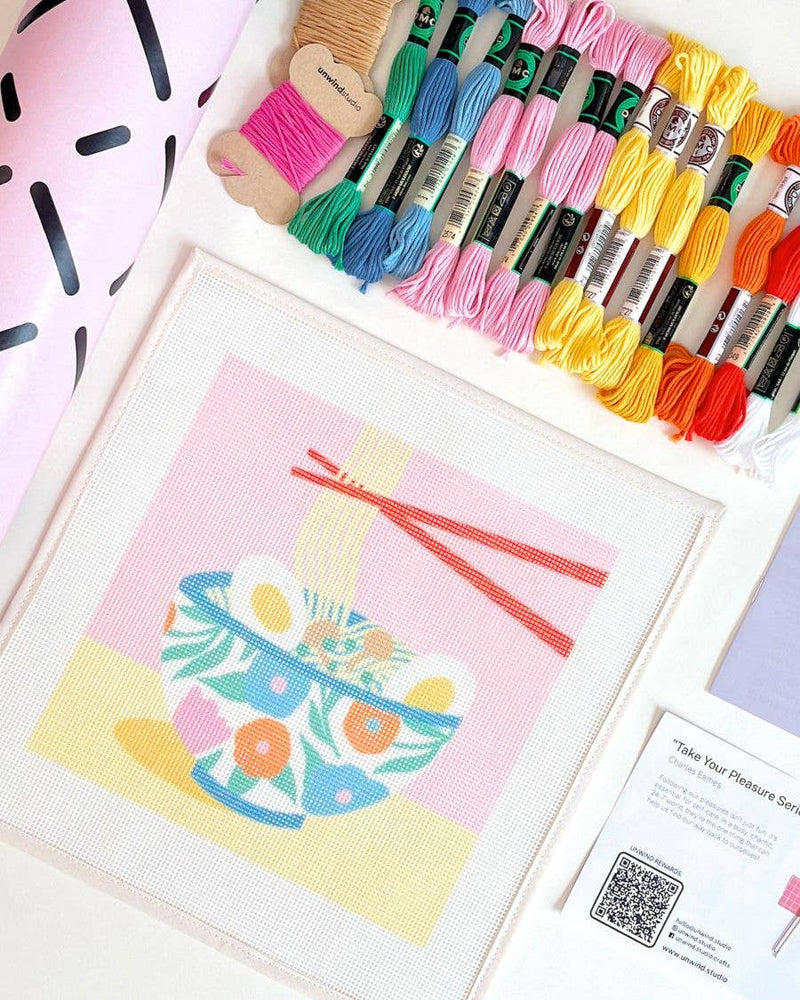 Ramen Night Needlepoint Kit by Melissa Donne