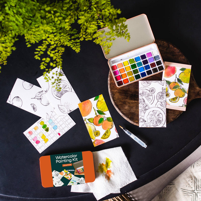 Citrus Fruits Watercolour Painting Kit