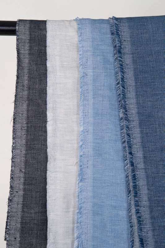 Vintage Blue Woven Velvet