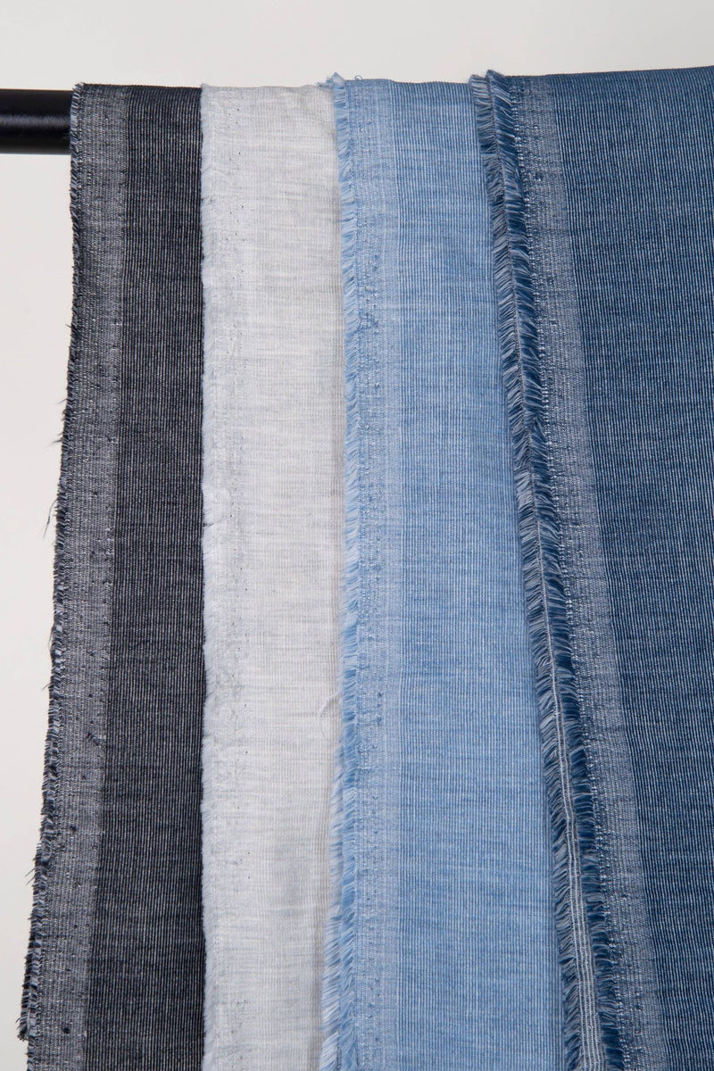 Vintage Blue Woven Velvet