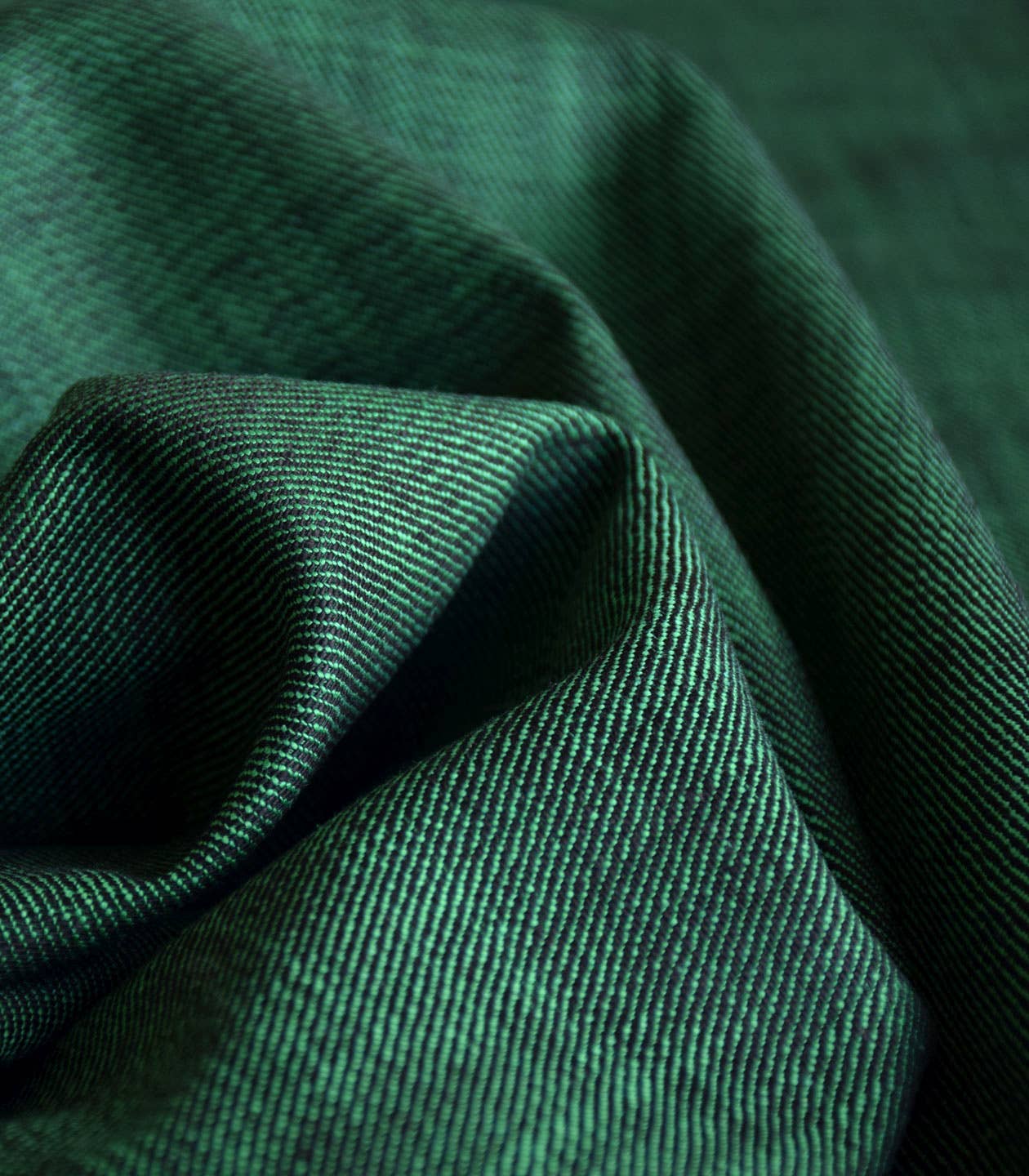 Grass Green Denim Fabric By Cousette The Maker s Print Shop grass-green-denim-fabric-by-cousette-the-maker-s-print-shop