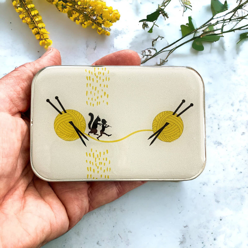 Yarn Ball Stitch Marker Tin by Firefly Notes