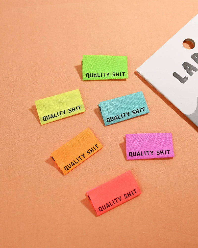 Quality Shit Woven Labels (Neon)
