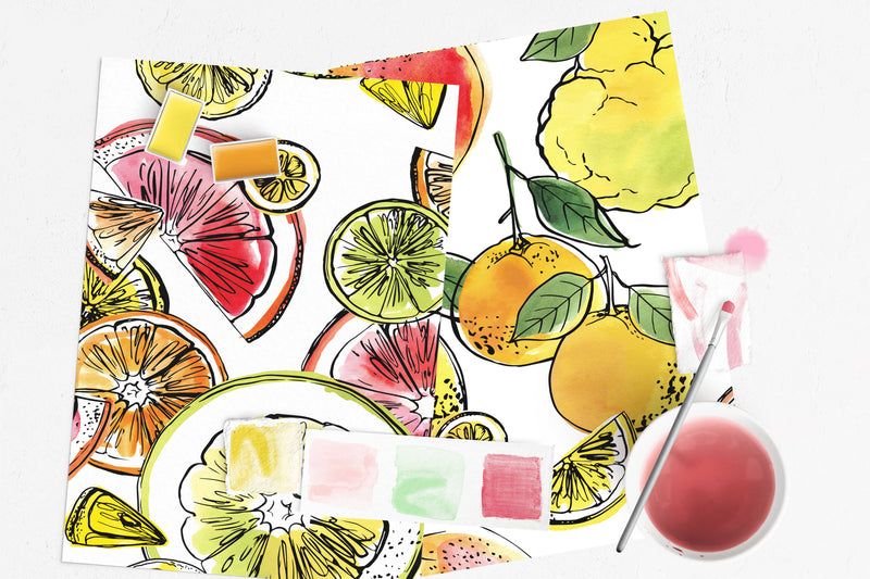 Citrus Fruits Watercolour Painting Kit