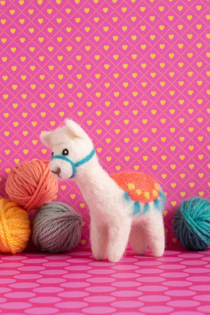 Alpaca Mini Needle Felting Kit | Beginners Craft Kit by Hawthron Handmade