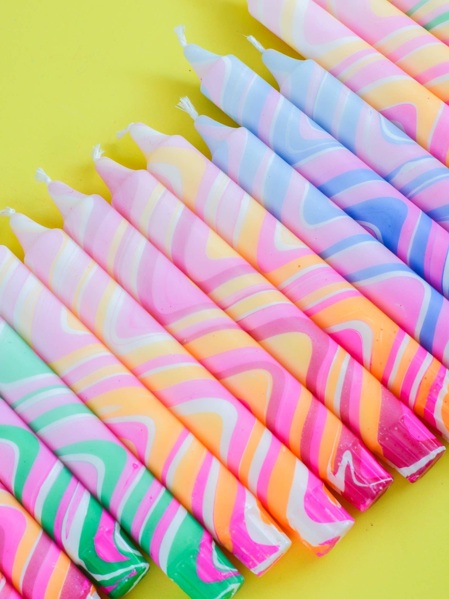 Summer Marble Neon Candles Mix by Nordtrice
