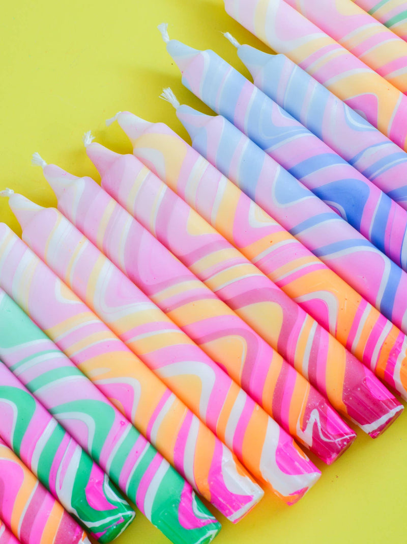 Summer Marble Neon Candles Mix by Nordtrice