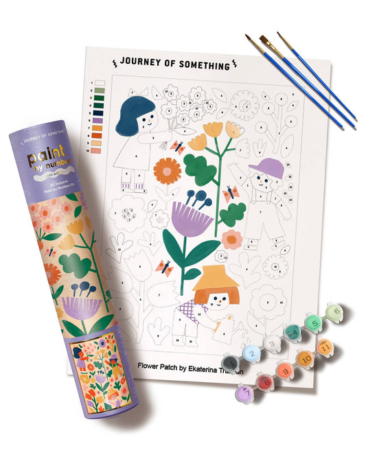 Paint by Numbers Kit & Canvas for Kids "Flower Patch" by Ekaterina Trukhan