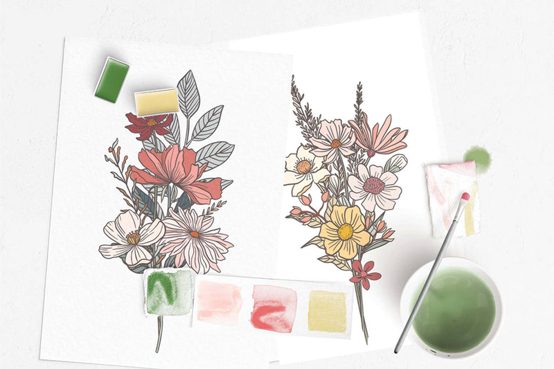Wildflower Meadow Watercolour Painting Kit