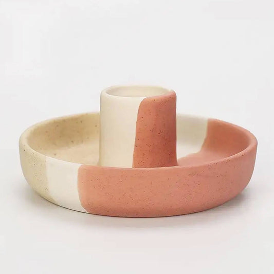 Nordic - Hygge style Ceramic Candlestick Holder by Eastvan Bees