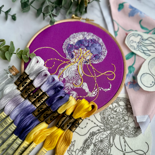 Jelly-Stitch Embroidery Kit by Nest Embirdery