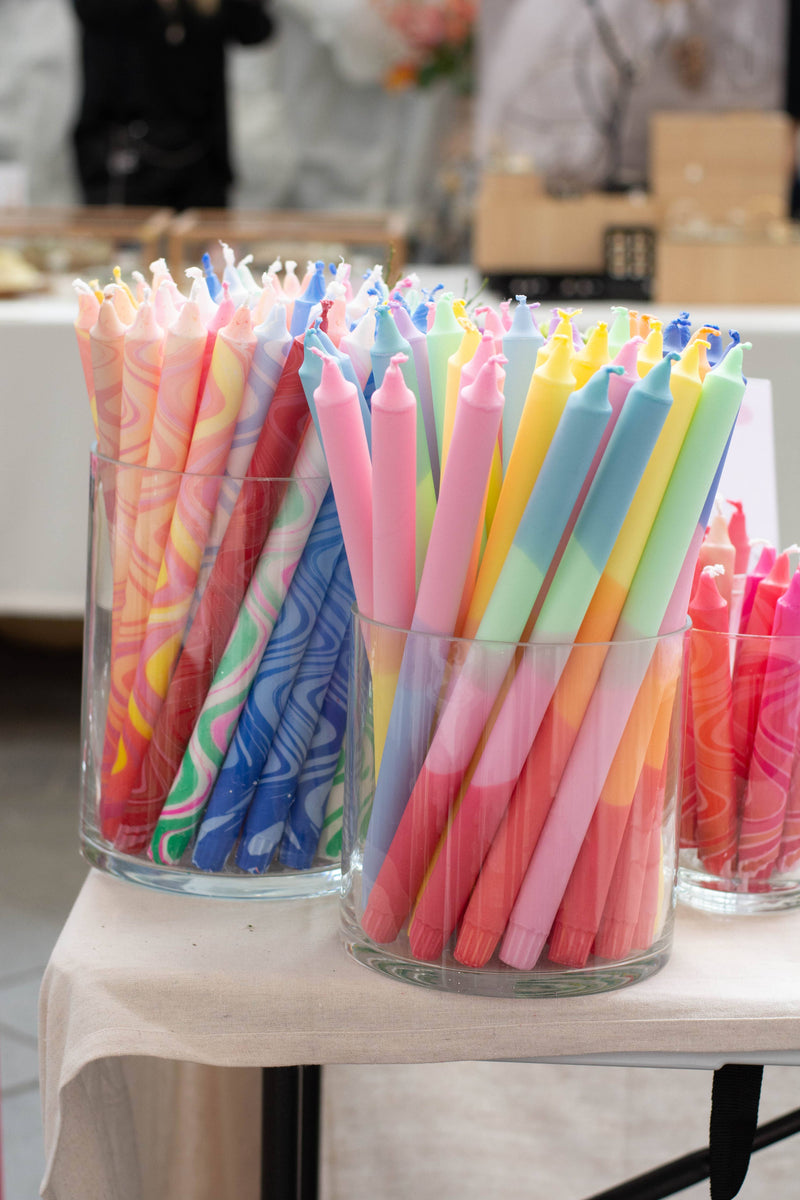 Taper candles (Long)- spring pastel decorations 35 cm by Nordtrice