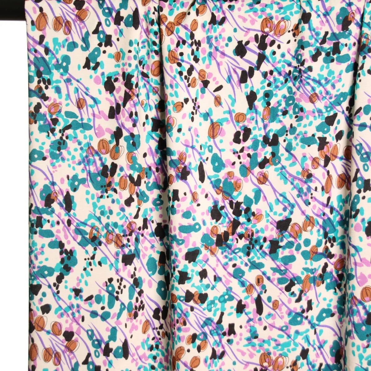Off-White Viscose with Small Paint Print by Atelier Jupe