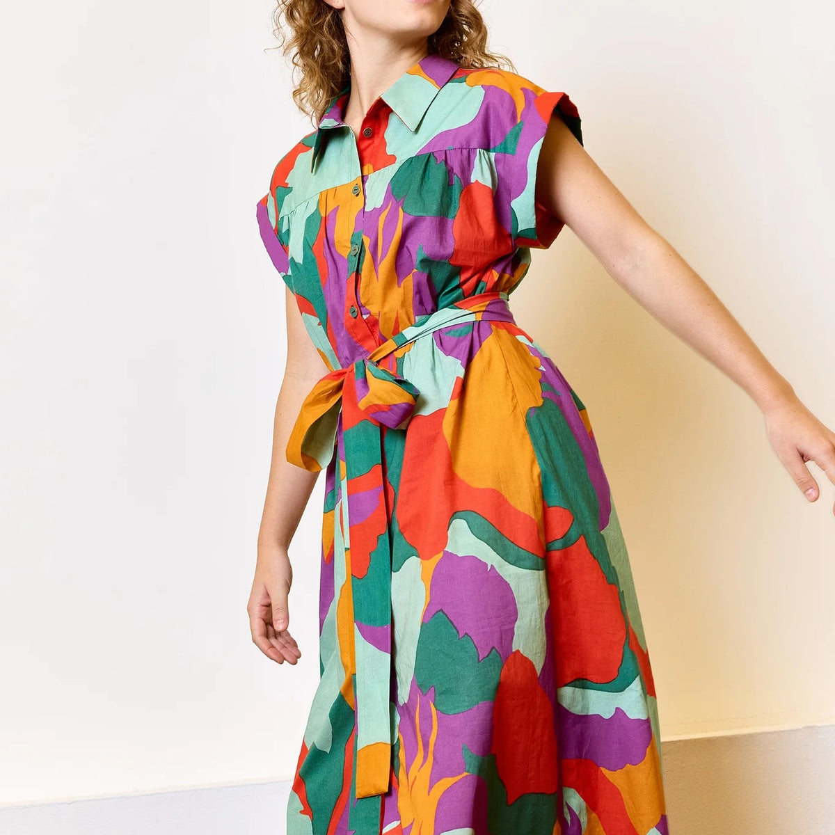 Colourful Modern Graphic Cotton by Atelier Jupe