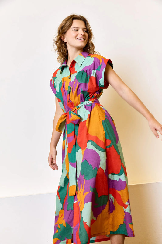 Colourful Modern Graphic Cotton by Atelier Jupe
