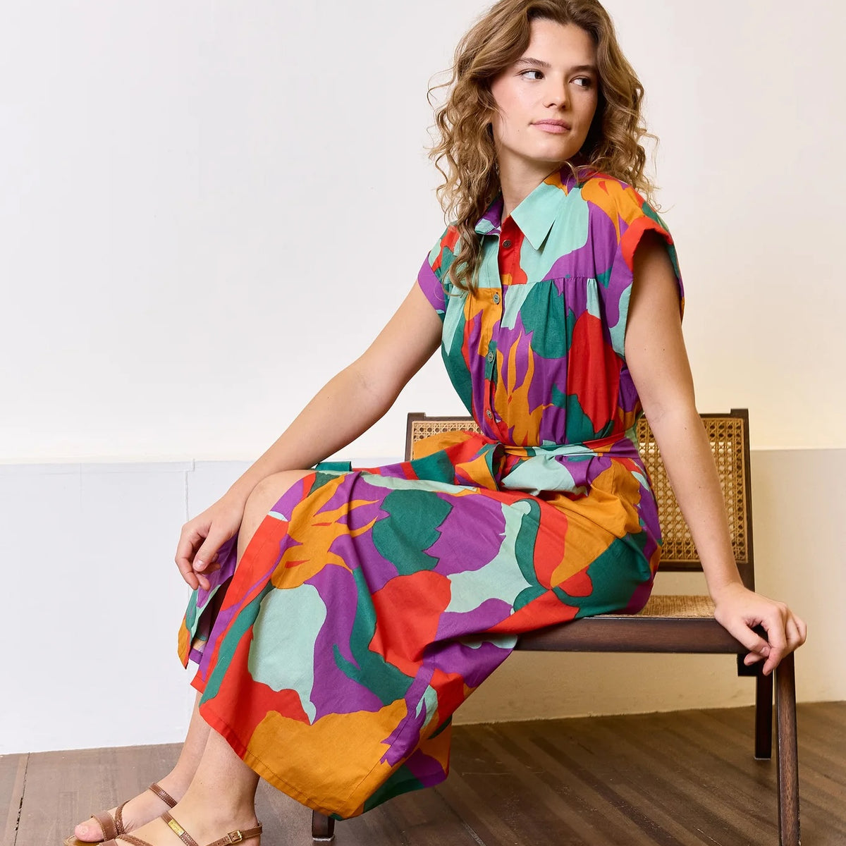 Colourful Modern Graphic Cotton by Atelier Jupe
