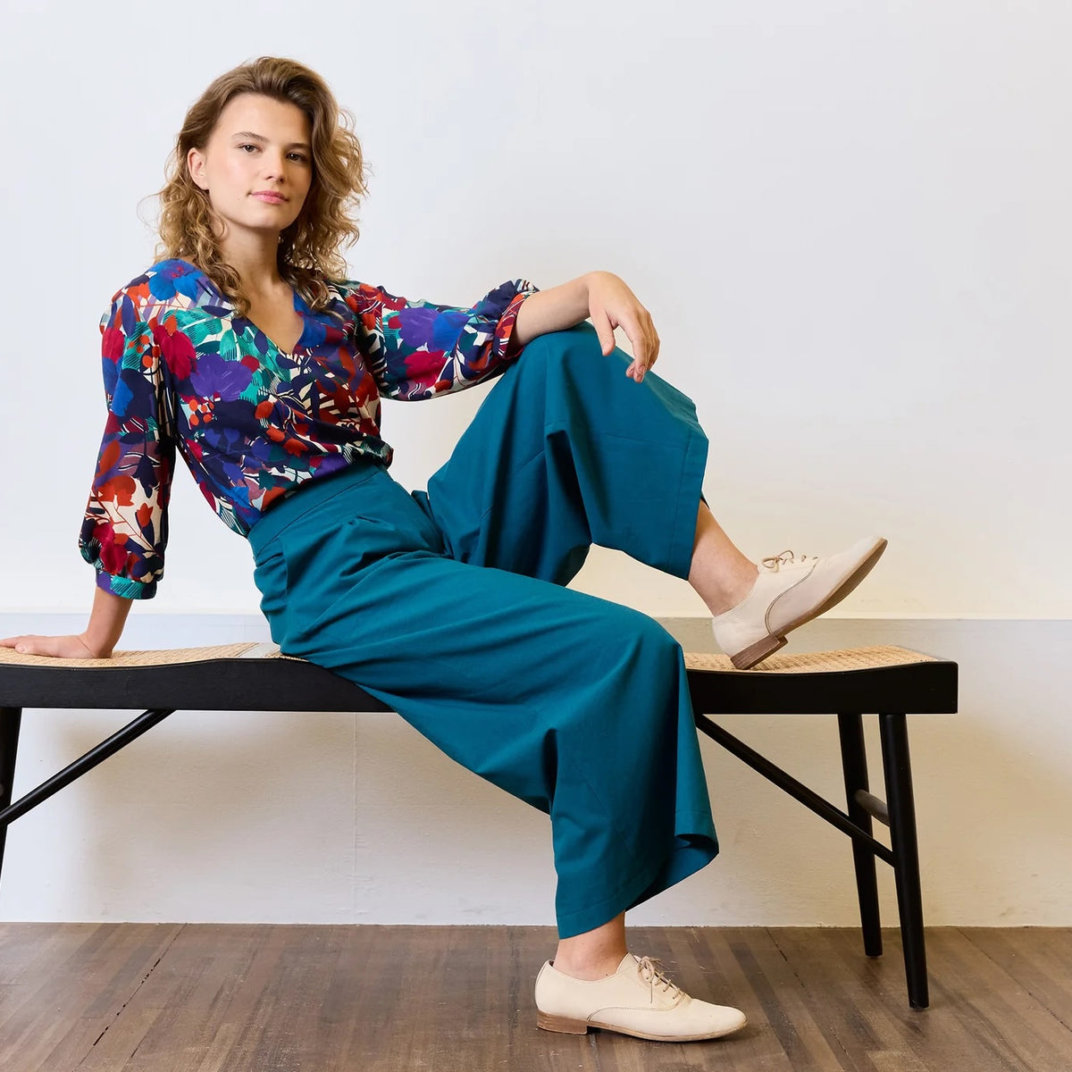 Emerald Green Organic Cotton Poplin by Atelier Jupe