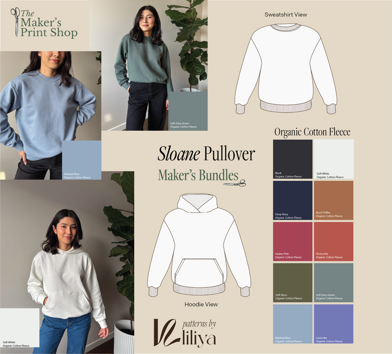 Sloane Bundle 1: Organic Cotton Fleece with Matching Ribbing