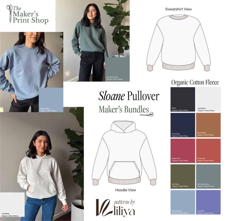 Sloane Bundle 1: Organic Cotton Fleece with Matching Ribbing